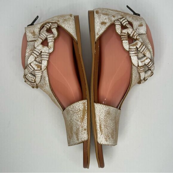 NWOB! Naughty Monkey Loop D Loop Off White Open Toe Women's Flat Sandals SZ 9.5 - Picture 6 of 11